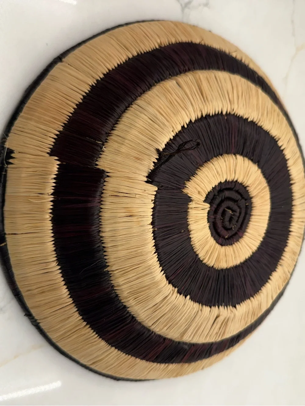 Hand woven wall basket